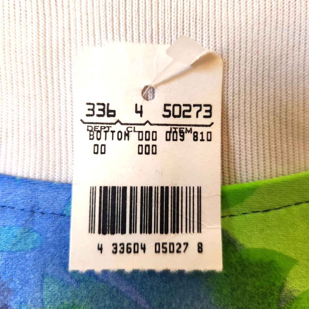 NWT Purple/blue/green floral high-waisted swim bottoms. Size S. - Picture 4 of 4